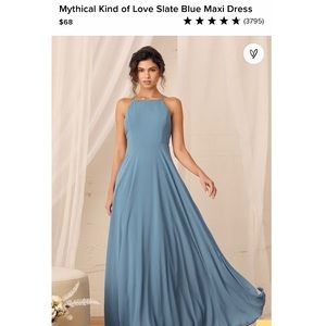 Lulus Dusty Blue Maxi Dress